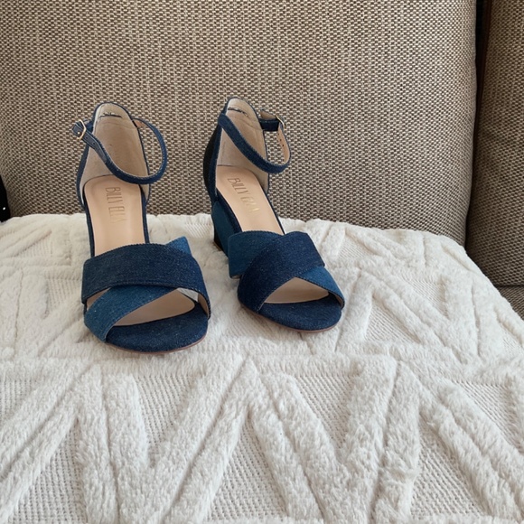 New denim wedge shoes,size 8.Billy Ella. - Picture 7 of 7
